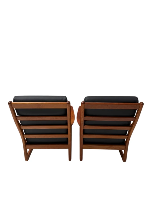 Mid-Century Modern Chairs and Hocker by Johannes Andersen for Silkeborg, 1960s